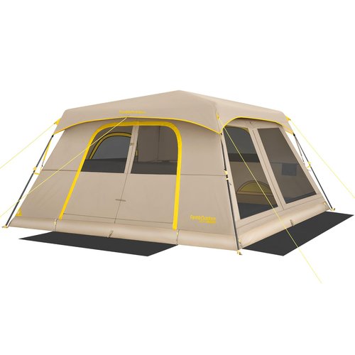 FanttikOutdoor Zeta C8 Air Camping Tent, Lightweight 8 Person Instant Cabin Tent Setup in 60s, 20% Lighter, Ultralight with Carry Bag for Family Camping & Hiking, Upgraded Ventilation