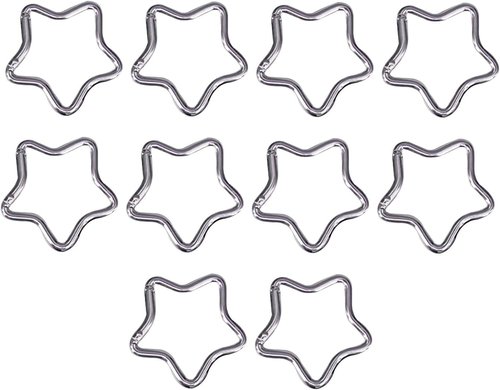 10Pcs Silver Five Pointed Star Shaped Carabiner,Aluminum AlloyHeavy Duty Keyring Hook Small Carabiner Keychain Clips for Home Fishing Camping Hiking Accessory and Car Keychain Carabiners,Accessories