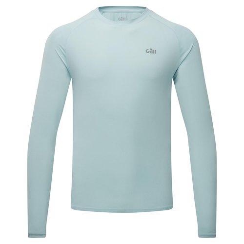Gill Mens Pursuit Long Sleeve Top - 50+ Sun Protection & Water Repellent (Blue Melange, L)