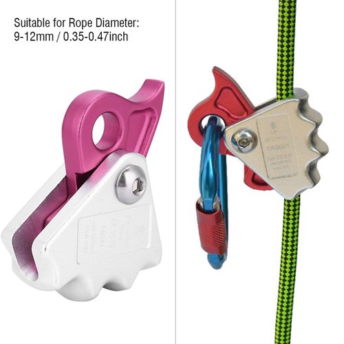 Nurnesy 15KN Self Braking Stop Abseiling Device 9-12mm Rope Rappel Rappel Ring Climbing Equipment