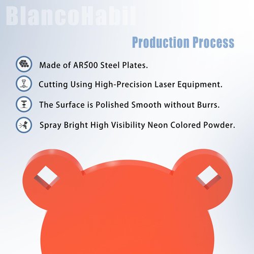 BlancoHabil 3/8inch 4"&6"&8" AR500 Steel Targets for Shooting,Target Stand,Gong Target,AR 500 Steel Targets 3/8 Gong AR500,Suitable for Shooting Enthusiasts to Train and Practice
