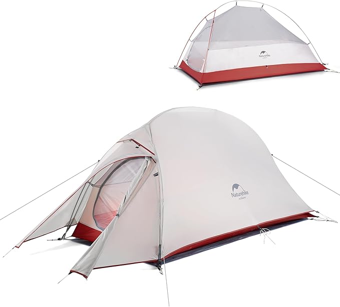 Naturehike Cloud-Up 1 Person Tent, Lightweight Backpacking Tents for One Man, Waterproof Ultralight One Person Tent for Camping Hiking Backpacking