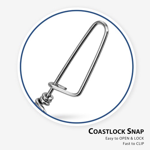 emma kites Fishing Swivel with Coastlock Snap Ball Bearing Solid Welded Ring Connector of Kite Line and Bridle Fishing Terminal Tackle Accessories