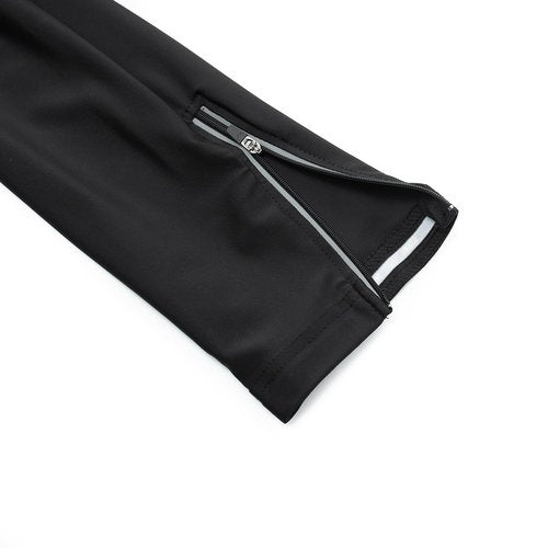 X-CQREG Men's Cycling Clothing Set Long Sleeve Cycling Jersey Zipper Pocket Bike Outfit Cycling Bib Pants Gel Padded (7,X-Large)