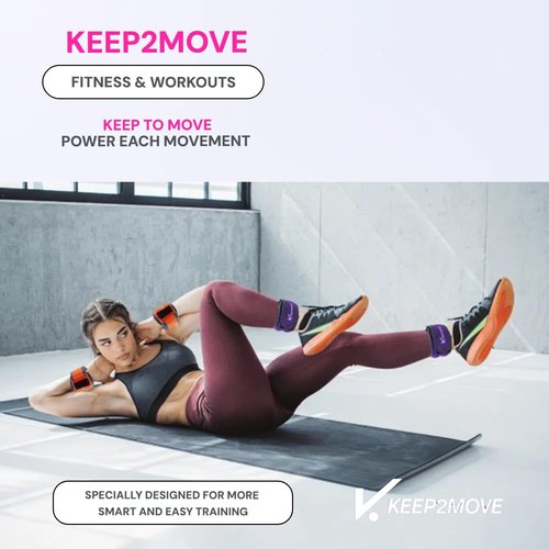 KEEP2MOVE Ankle Weights Set of 2 (0.65Lb/1Lb/2Lbs Each) For Women & Men Kids With Adjustable Strap - Roll Type Wrist Weights for Strength Training, Jogging, Pilates, Yoga, Pilates, Gym, Running, Fitness, Cardio