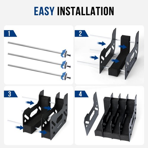 BlackSmith Foam Pistol Rack for Gun Safe 4 Gun Slots Gun Cabinet Accessories Storage Firearm Rack Revolver Handgun Stand