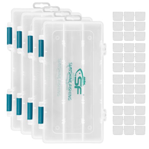 SF Tackle Box 3500 Plastic Tackle Trays Fishing Tackle Box Storage Organizer with Removable Dividers Lure Boxes Terminal Tackle Storage