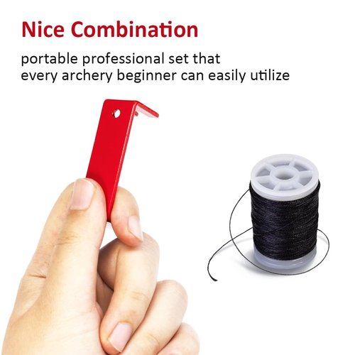 Luoyer Archery Bowstring Separator and Bowstring Serving Thread Set Peep Sight Installer String Splitter Tool Archery Maintenance Accessories for Compound Bow Recurve Bow