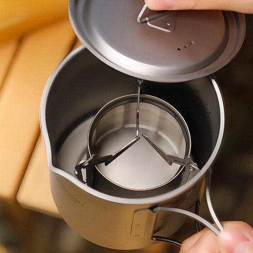 Ti artisan Titanium Alcohol Stove Ultralight Alcohol Burner Mini Spirit Cooker with Foldable Stands Brackets and Cover For Camping Backpacking Hiking Survival