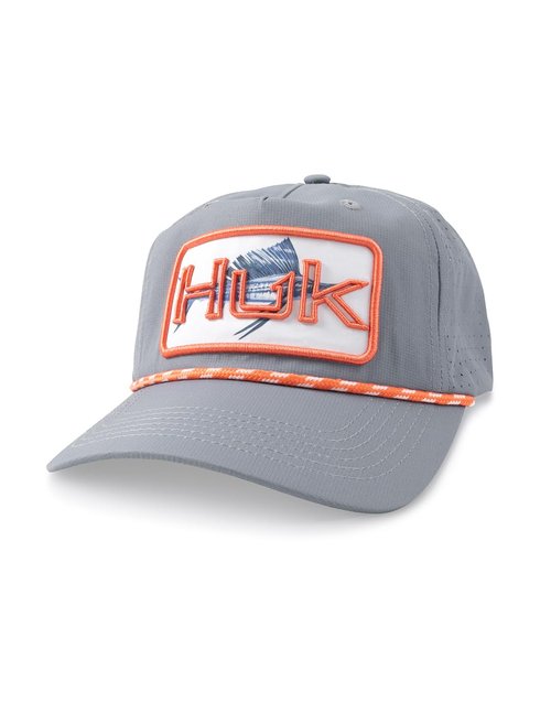 HUK Mens Patch Performance Hat, Lightweight Fishing Hat with Anti Glare Under Visor, Night Owl, One Size