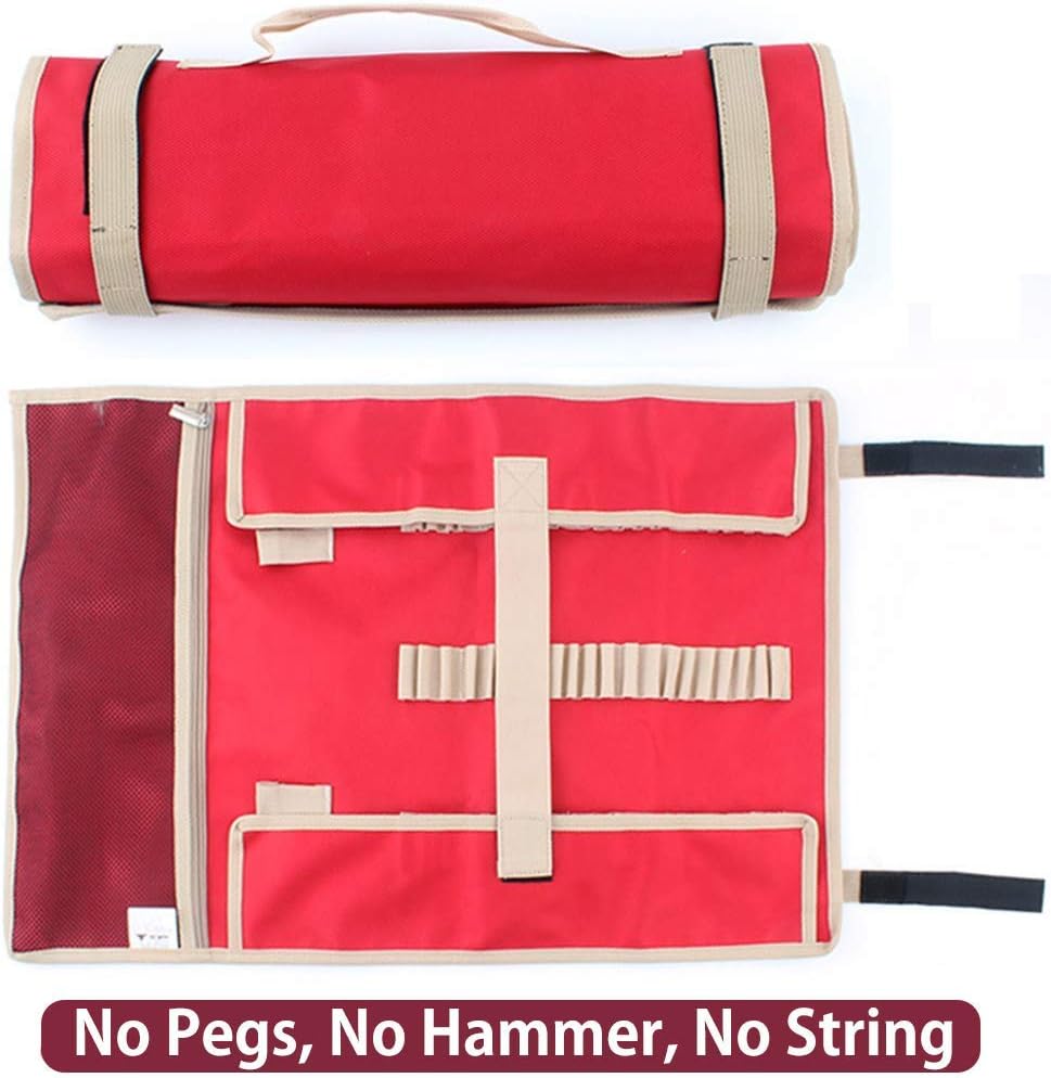 TINTON LIFE® Heavy Duty Tent Nail and Hammer Storage Bag Oxford Stakes Pegs Pouch Holder Case - Tent Pegs Not Included