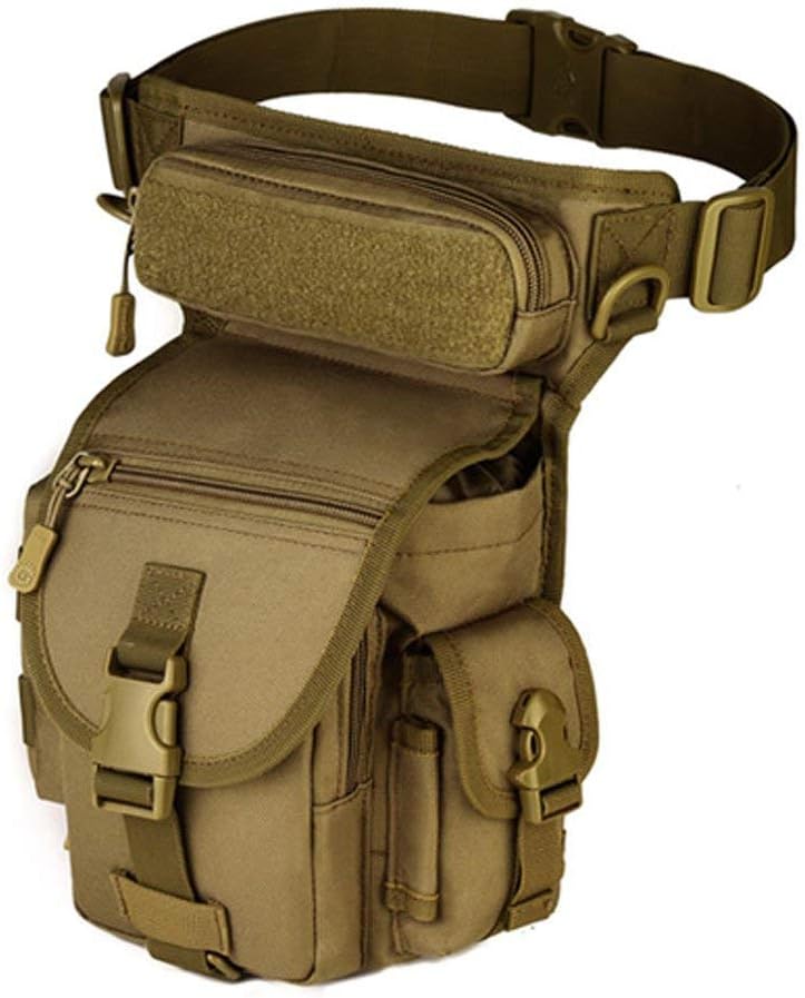 Nylon Drop Leg Bag Hiking Waist Pack for Men Women Tactical Motorcycle Bike Cycling Riding Travel Outdoor Sports Fanny Pouch