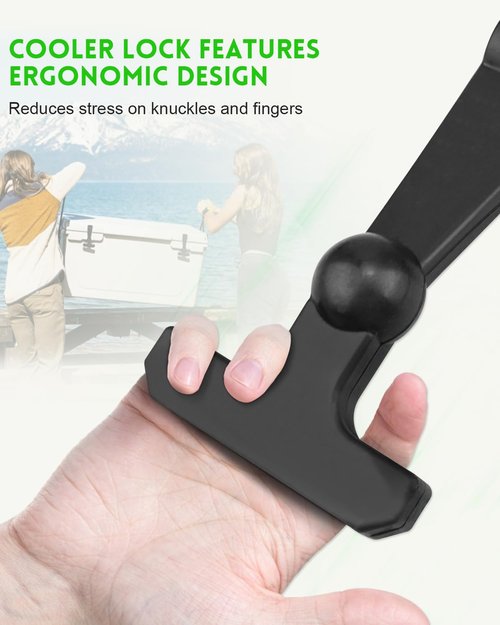 ULXIOM 4 Pack Cooler Replacement Rubber Latches Fit for YETI RTIC Coolers, Quick Mounting, Black