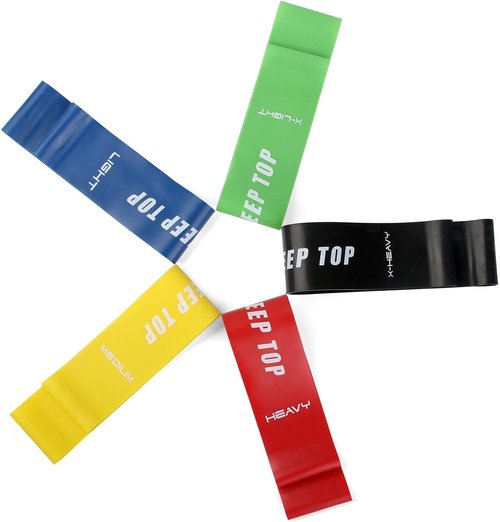FITOP Resistance Bands Exercise Set of 5, Workout Bands Booty for Home Gym Fitness, Legs and Butt, Stretching, Strength Training & Physical Therapy
