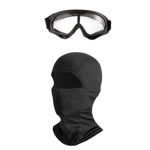 Ouraqto Tactical Vest Set for Men Airsoft Paintball Vest Airsoft Gear and Equipment with Hat,Glove,Visor,Goggles（Black）