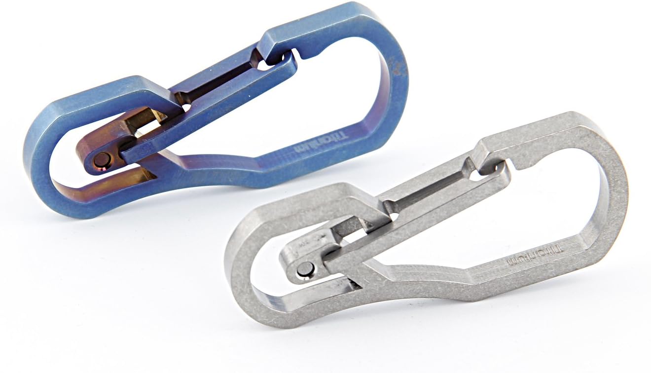 Titanium Multi Tools Keychain Hook EDC Tool Max-bearing 50KG Keychain for Hiking Camping Outdoor (Titanium)