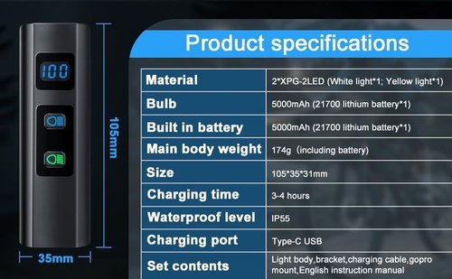 POWVINE 1200 Lumens Bike Front Lights for Night Riding,5+5+3 Models & LED Power Display 360° rotatable Bicycle Headlight with High Beam Low Beam,5000mAh Rechargeable and Waterproof Bike Light