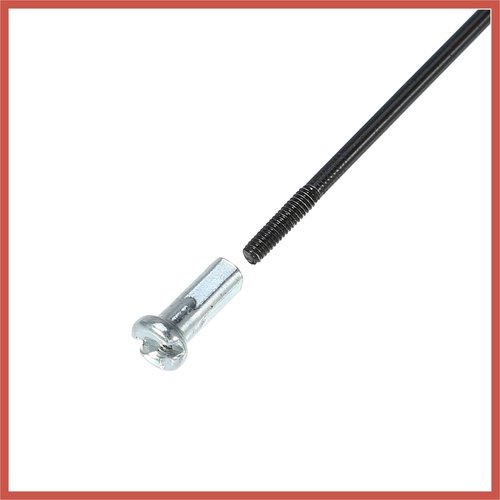 ACROPIX 36 Pcs 14G J Bend 280mm x 2mm Bike Bicycle Spokes with Nipples Steel Black Car Parts