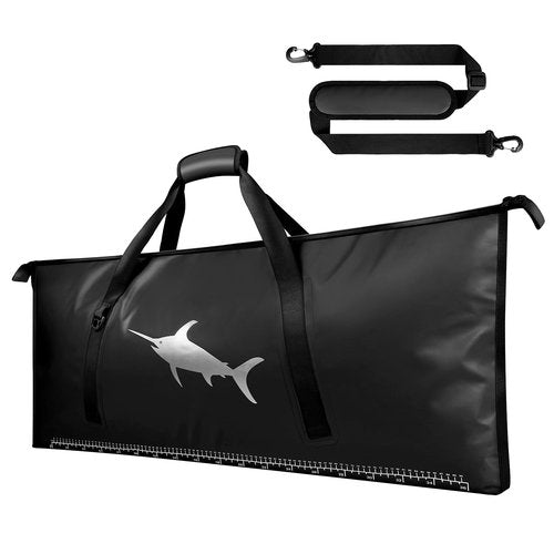 RANDUN Insulated Fish Cooler Bag for Fishing Kill Bag Leakproof Fishing Cooler Bags Waterproof - 40.1"X16.5" Fish Bags for Caught Fish Keep Ice Cold for Over 24 Hours - Black