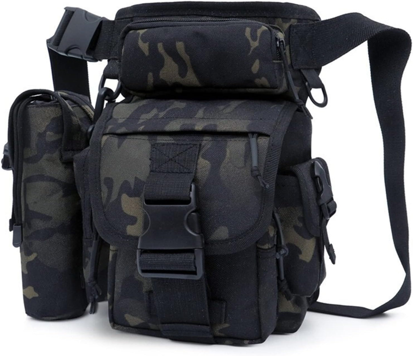 Waterproof Military Tactical Drop Leg Pouch Bag Type B Cross Over Leg Rig Outdoor Bike Cycling Hiking Thigh Bag