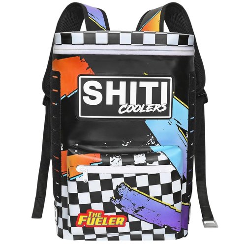 SHITI Coolers Cooler Backpack for Camping, Travel, Beach, Soft Lunch Box for Food, Drinks & Ice, Portable, Waterproof 24 Hr Insulated Bag with Shoulder Straps, Customizable, The Fueler, 15 Cans