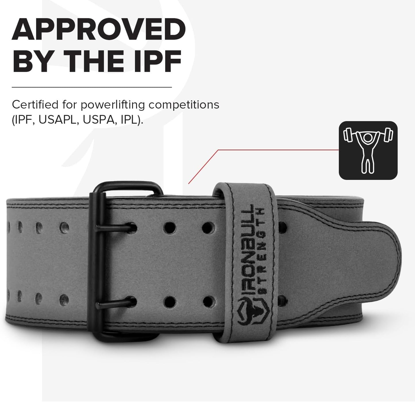 Powerlifting Belt - IPF Approved – Weight Lifting Belt 10mm - Prong Weightlifting Belt for Squats, Deadlift, and Bench Press – Lifting Belt Leather 4in for Men and Women – Back Brace for Gym, Workout, Strength Training, Strongmen & Power Lift