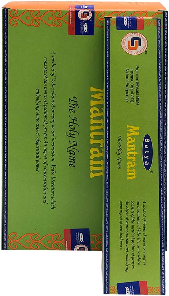 Mantram Incense Sticks and Incense Stick Holder Bundle Insence Insense Satya Incense
