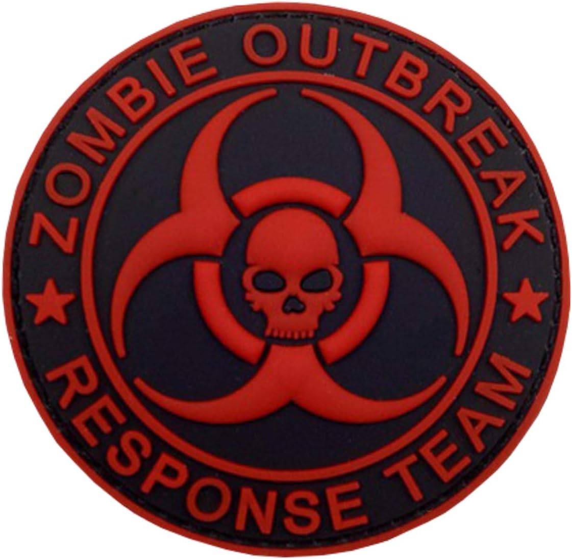 Zombie Outbreak Response Team Patch Biohazard Patches Embroidered Applique Hook&Loop Patch Tactical Patch(Black+Green)