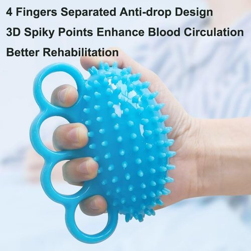 Finger Exerciser Training Ball Hand Grip Strengthener Trainer Squeeze Balls, Finger and Wrist Physical Therapy for Elderly Stroke Recovery, Anxiety Stress Relief, Arthritis, Carpal Tunnel, Massage