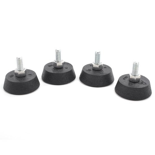 Anvpkun (4 Pack Upgrade 3/8" Spin Bike Foot Pads Compatible with Peloton Bike Replacement Parts Non-Slip Shock-Absorbing Leveling Feet with Sound-Proof Rubber for Exercise Bike Leveling