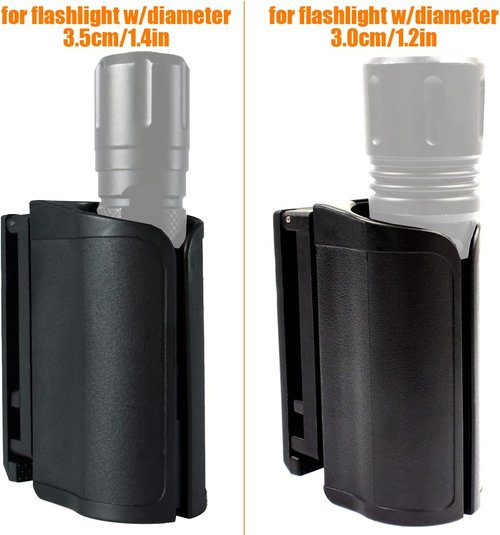 Compact Light Holder, Duty Flashlight Holder Belt Carry Case, Rotating Tactical Flashlight Holster