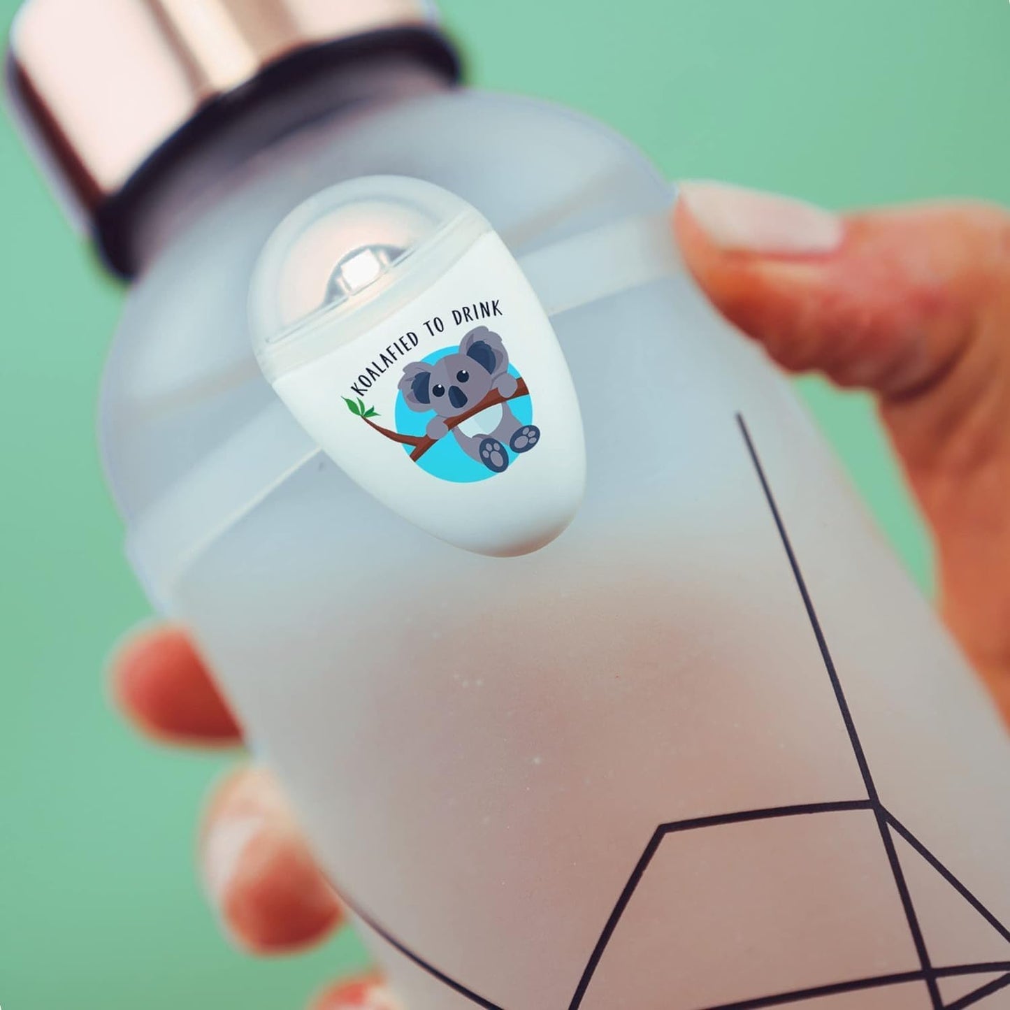 ULLA Drink Water Reminder, Smart Light for Water Bottle, Fits Most Bottles, Lights Up when Time to Drink, Hidrate Smart Water Bottle Reminder to Drink, Smart Hydration Reminder, Water Tracker - CACTUS