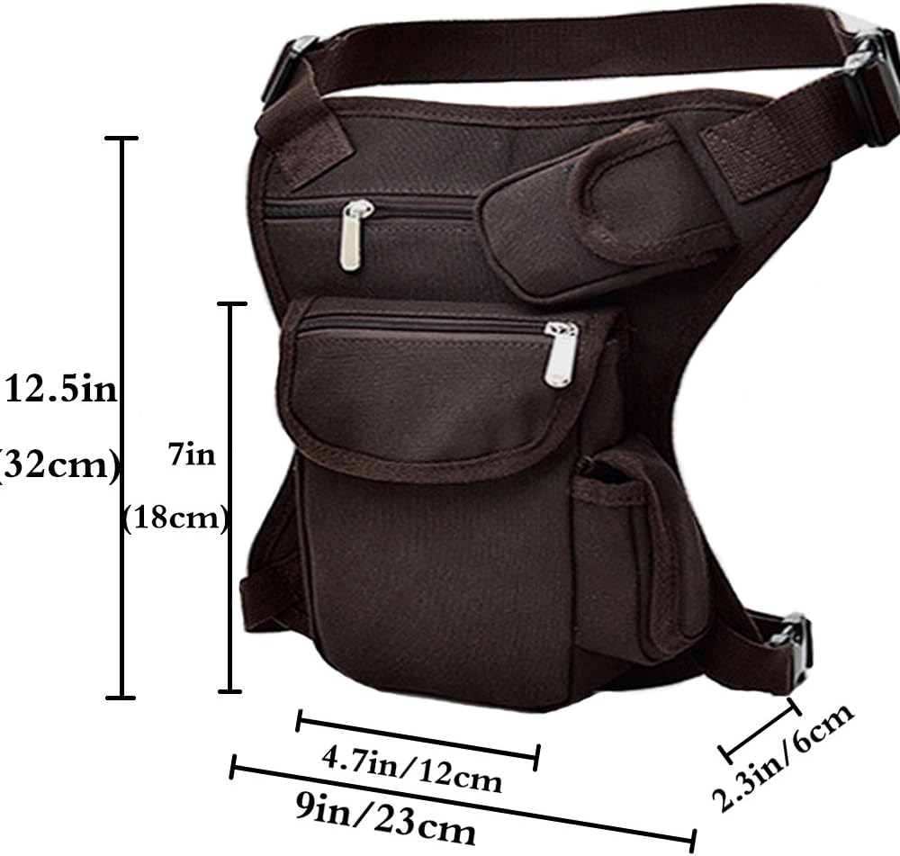Small Multi-Purpose Drop Waist Leg Bag Canvas Utility Tactical Hip Molle Pack Sport Camping Hiking Motorcycle Racing Thigh Pouch Army Green