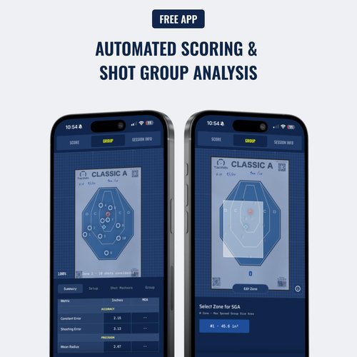 TactNib - IPSC MINI - USPSA Licensed Paper Targets - 12 x 18 Inches - Made in USA - 25 Pack - PN P01C01-025T - Free Mobile App