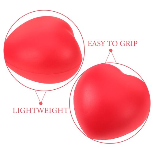 Beavorty Hand Grip Strength Trainer, 3pcs Finger Strengthener Ball Heart Shaped Hand Grip Ball Finger Resistance Exercise Squeezer for Adults Hand Workout