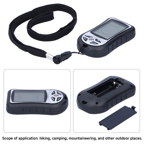 Kodrily Digital Altimeter, Digital Compass, Hiking Thermometer, Barometer 8 in 1 for Hiking Outside -2300 to 29500FT 1100MBAR, 300mbar to 1100mbar