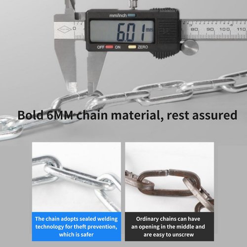 CFIKTE Bike Lock: 5 Digit Combination High Security Anti Theft Bike Chain Lock,Heavy Duty Resettable Keyless Bicycle Lock for Bike, Motorcycle, Scooter, Door & Gate (Chain Length: 120cm (47.24 inch))
