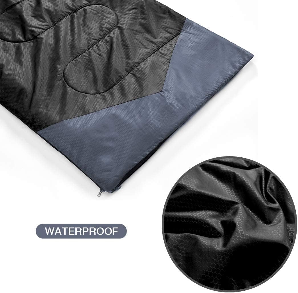 oaskys Camping Sleeping Bag - 3 Season Warm & Cool Weather - Summer Spring Fall Lightweight Waterproof for Adults Kids - Camping Gear Equipment, Traveling, and Outdoors