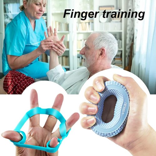 Hand Grip Strengthener, Grip Strength Trainer, Finger Exerciser 15-Piece Kit, Forearm Grip workout, Silicone Hand Gripper, Great for Rock Climbing, Targeted Strength, Home and office (Multi Color2)