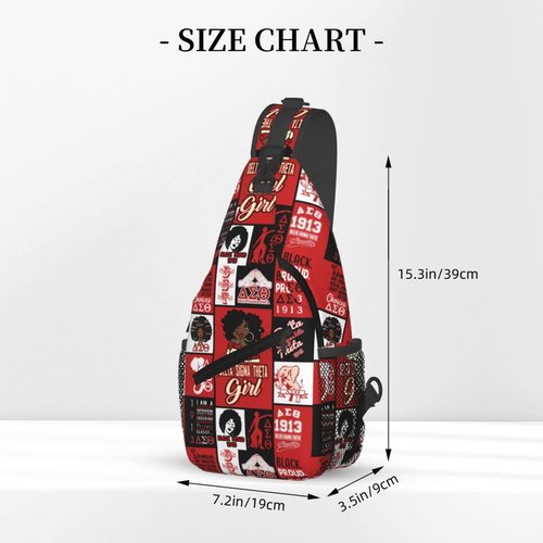 ERETWWA Elephant 1913 Delta Sling Bag Sigma Sorority for Women Gifts Lightweight Crossbody Daypack Chest Adjustable, Style2