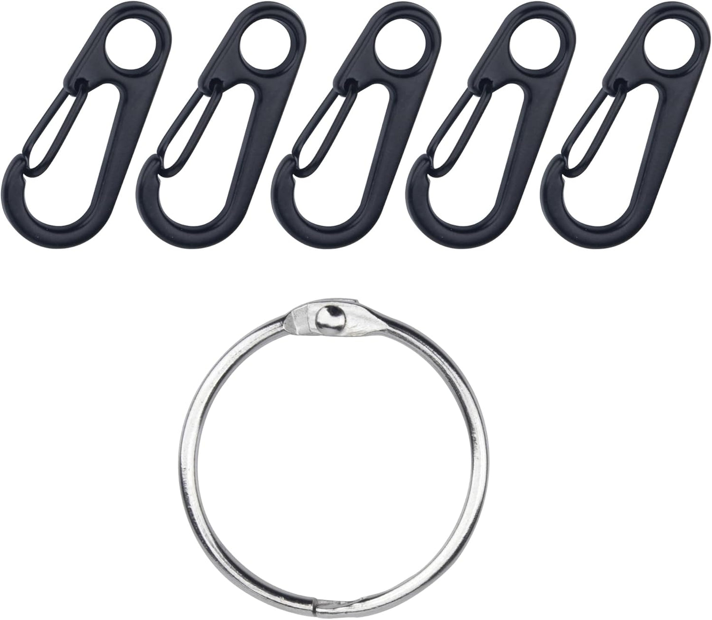 SWATOM Small Mini Carabiner Clip Tiny Spring Snap Hook Keychains Micro Carabiners for Paracord EDC Alloy Key Rings Outdoor Hiking Fishing Camping Backpack Accessories