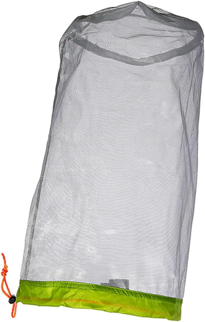 Mesh Stuff Sack Light Weight Nylon Mesh Drawstring Storage Bag for Travelling Hiking Camping Stuff Storage(Orange M)