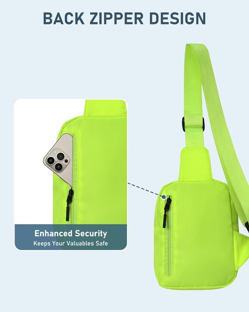 GEEAD Small Sling Bag for Women and Men Mini Crossbody Phone Chest Bag Waterproof Nylon Shoulder Bag Workout Gym Travel
