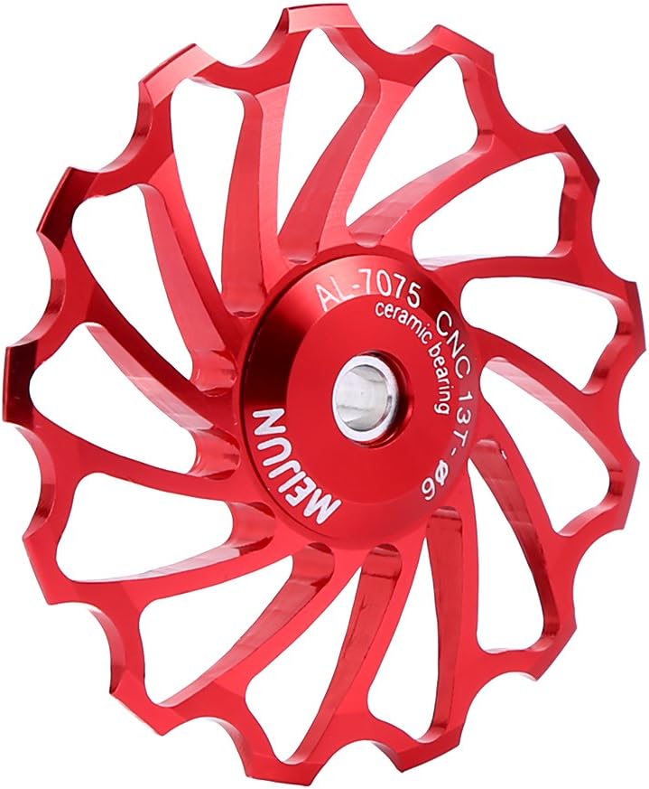 Rear Derailleur Pulley, Ceramic Bearing Wheel Aluminium Alloy Rear Derailleur Roller 11T/13T (2pcs)(13T-Red), Wholesale Business