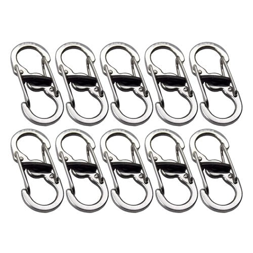 KeySmart 10 Pack Quick Disconnect Key Carabiners - Quick Release Dual and Mini Carabiner Clip, Stay Organized with Carabiner Keychains Clip, Easy Twist to Lock and Unlock, Never Lose Your Keys