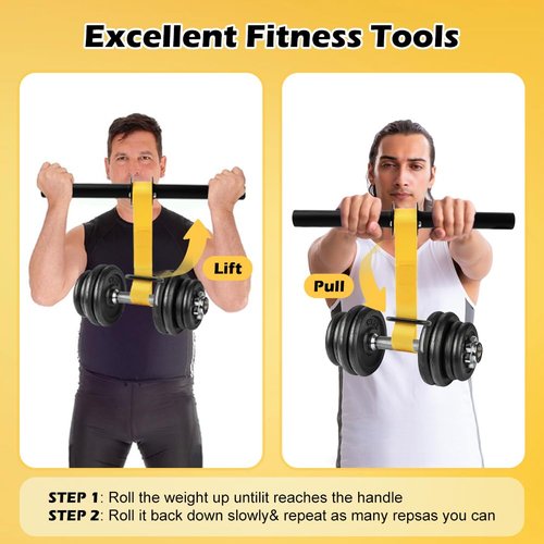 Forearm Strengthener and Wrist Roller with Quick Locking Mechanism, Adjustable Nylon Webbing Wrist & Forearm Blaster with Anti-Slip Grip Handles for Hand,Wrist,Forearm Strength Training