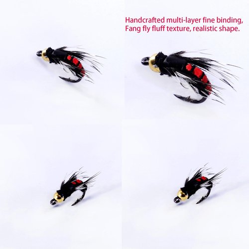10pcs Fly Fishing Lures Kit Fishing Fly,Fly Fishing Kit Fly Fishing Lures,Handmade Lures Assortment Kit Artificial Bait Hooks for Bass Trout Salmon Fishing,Suitable for Freshwater and Saltwater
