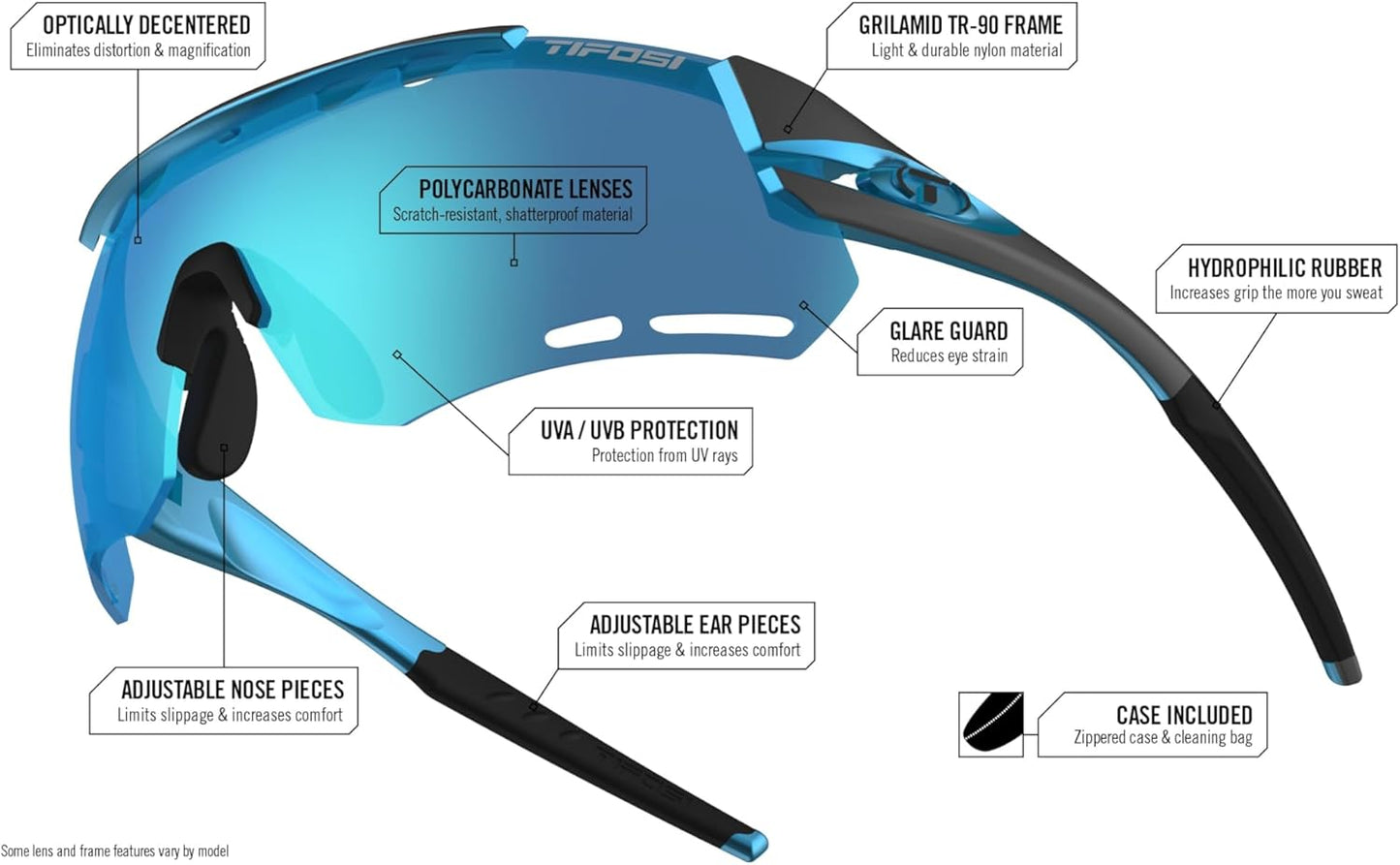 Tifosi Alliant Sport Mens Sunglasses - Ideal For Cycling, MTB and Baseball - Womens & Unisex Glasses