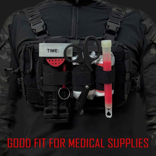 Tactical Backpack Insert Modular Organizers and Storage Pouch, 3 Piece EDC Elastic Bag Insert Pouch Panel Hook Backed Accessories Holder