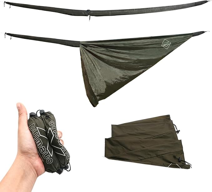 Onewind Tarp Sleeve 12ft, Camping Rain Fly Snakeskin for Tarp Easy Storage and Display, Lightweight and Breathable for Outdoor Camping, Hiking and Backpacking, 6ft×2pieces, OD Green